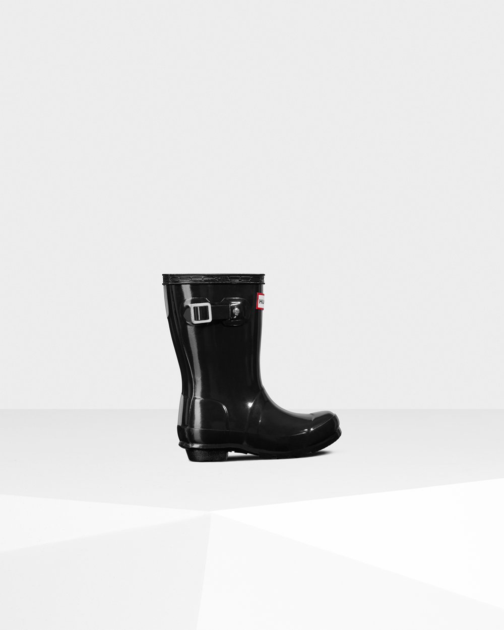 Kids Hunter Original Little Gloss | Rain Boots Black | NZ-24319-GAYW